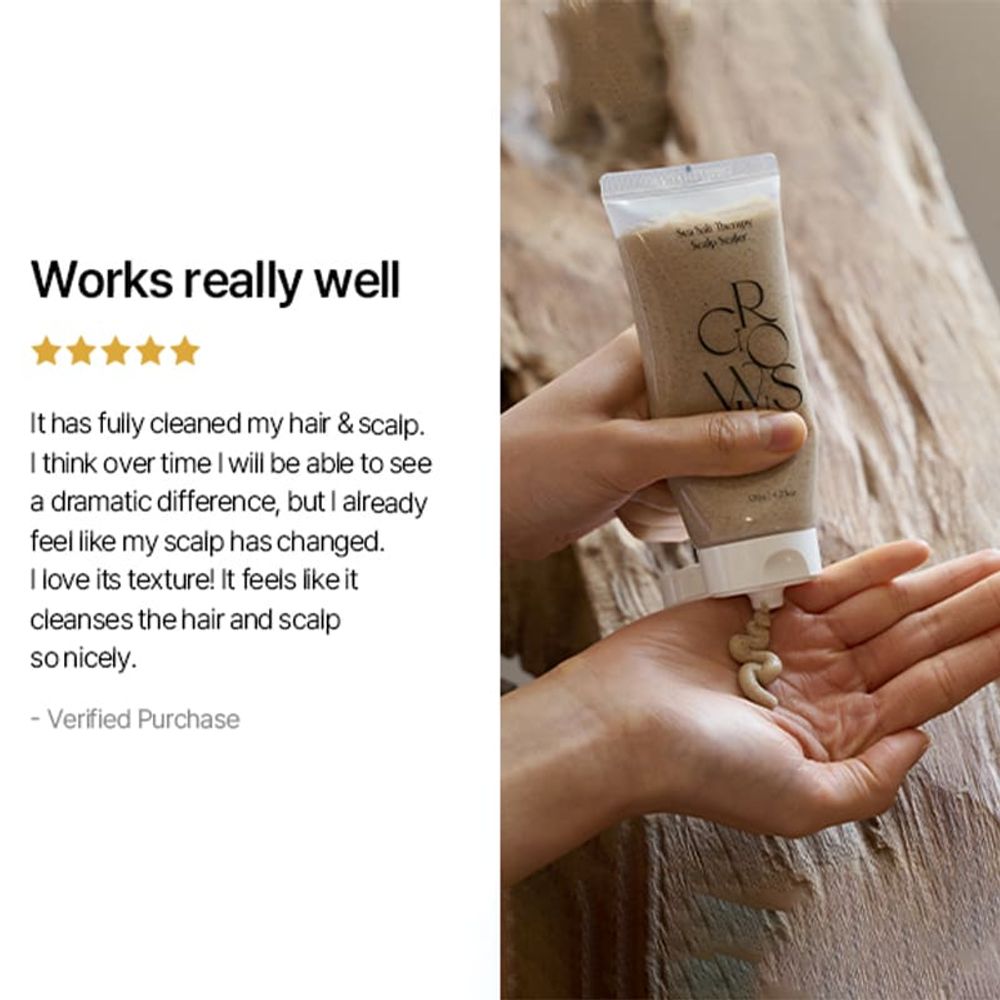 Image 4 of Growus Sea Salt Therapy Scalp Scaler Detoxifying Scalp Exfoliator for Oil Control & Root Care