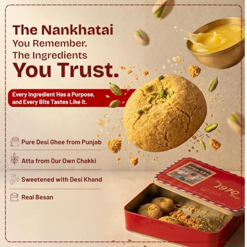 Image 3 of the 1970 shop Besan Nankhatai Cookies 150g Pack of 6