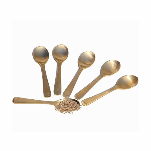 Image 1 of Default Title for the product HAZEL Brass Masala Spoon Set of 6