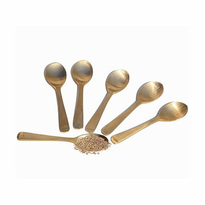 Image 1 of Default Title for the product HAZEL Brass Masala Spoon Set of 6