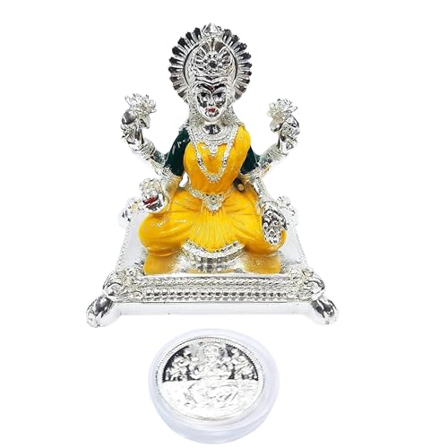 Image 4 of Gold Art India Pata Laxmi Silver Plated Terracotta Idol (3.5" Inch)