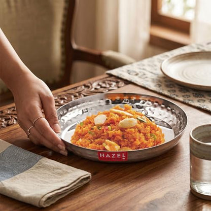 Image 2 of HAZEL Stainless Steel Small Plate 15.5 cm Pack of 6