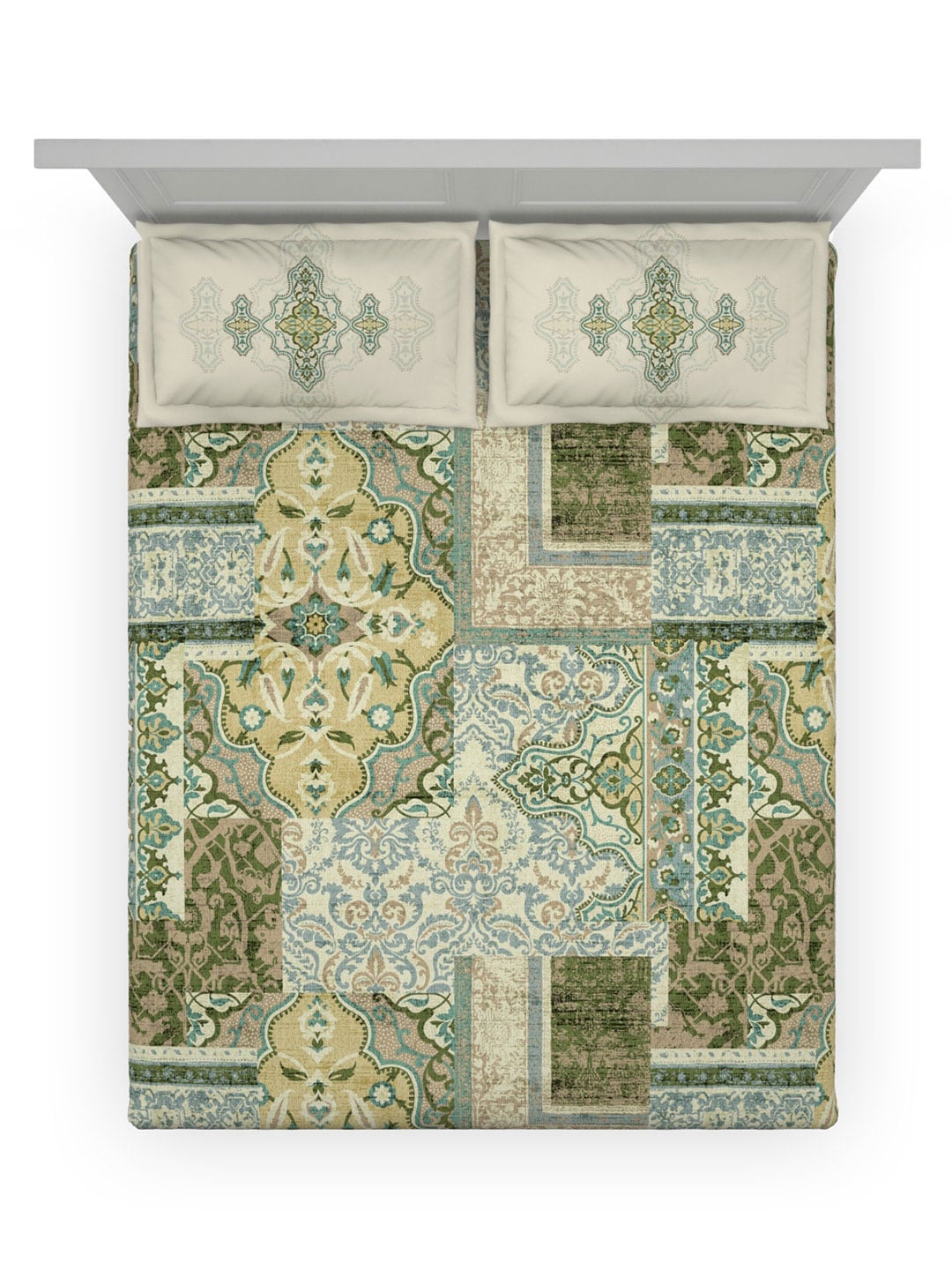 https://cdn.shopify.com/s/files/1/1857/6931/products/c335cde4-826c-4d83-96e7-03da4d34c9c21696258318026DDecorGreenWhiteEthnicMotifs140TCKingBedsheetwith2PillowCove3.jpg?v=1703241843