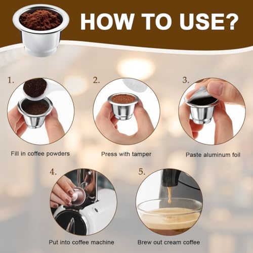 Image 4 of Supvox Reusable Stainless Steel Coffee Pods Pack of 2