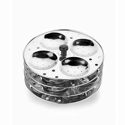Image 1 of Default Title for the product Crystal Stainless Steel Idli Plates (4X4)