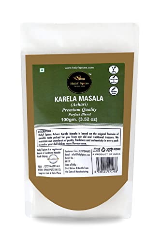 Image 1 of Default Title for the product Halyf Spices Achari karela masala 100 gm (pack of 2)