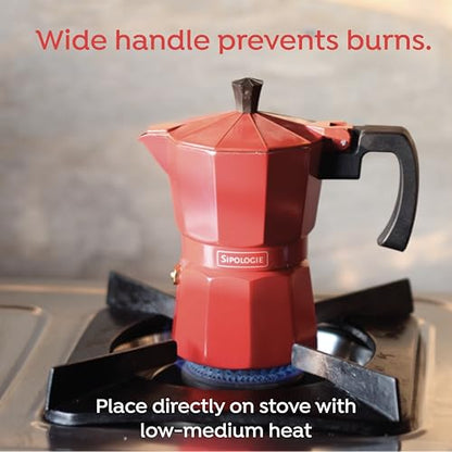 Image 4 of Sipologie Roma Moka Pot Espresso Maker, 180ml