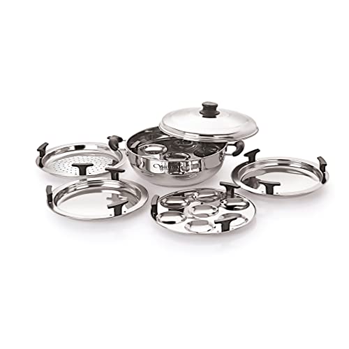 Image 1 of 26 for the product neelam Stainless Steel Multi Kadai 3500 ml Cooking Set