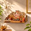 Image 1 of Default Title for the product Gift Kya De Wooden Pooja Mandir 12x9x6 Inch