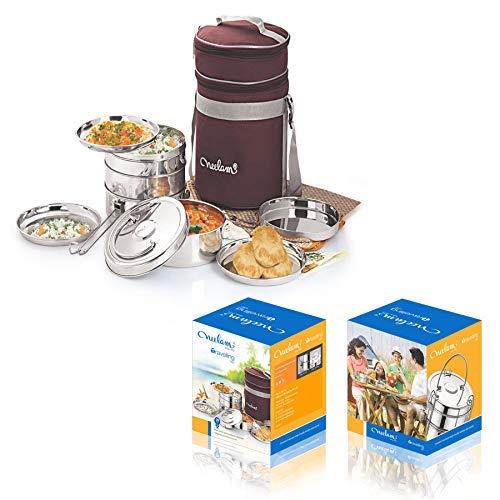 Image 3 of neelam Stainless Steel Lunch Box Tiffin Set 4300 ml 26 Pieces