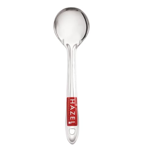 Image 5 of HAZEL Stainless Steel Oval Shape Serving Spoon Scooper Spatula Server Kitchen Utensils