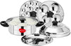 Image 1 of Default Title for the product MAHAVIR Induction Compatible Stainless Steel Multi Steamer Pot (9idli, 18mini idli, Silver)