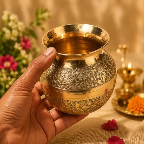 Image 4 of Pure Source India Brass Pooja Kalash Lota 650 ml