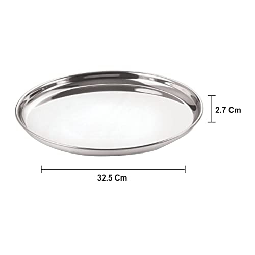 Image 5 of neelam Stainless Steel Buffet Plate 32.5 cm Set of 4