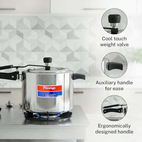 Image 7 of Prestige Stainless Steel Nakshatra Essential Svachh Pressure Cooker 5L