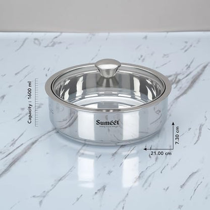 Image 5 of Sumeet Stainless Steel Insulated Roti/Chapati Casserole Set 1.6L Each 2-Piece