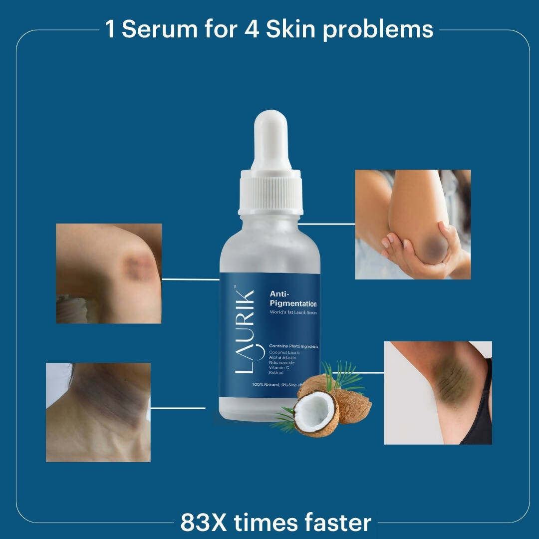 Image 2 of Laurik Anti Pigmentation & Lightening Serum For Men & Women with Alpha Arbutin, Retinol, Niacinamide & Vit-C for Dark Patches & Spots