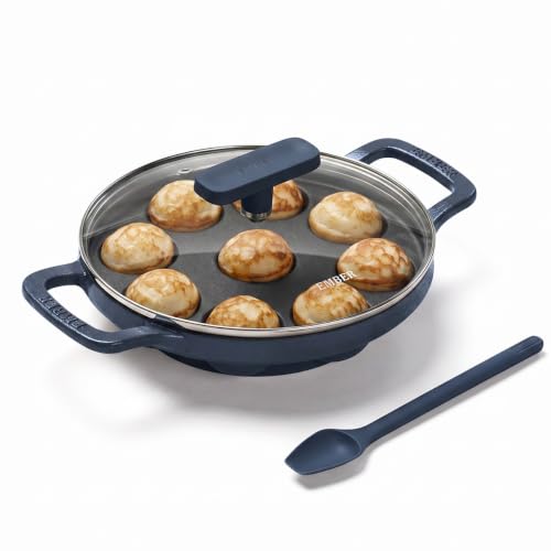 Image 1 of Default Title for the product Ember Cookware Pre-Seasoned Cast Iron Appe Pan 20 cm with Glass Lid