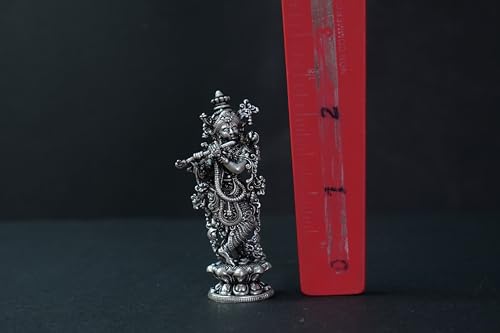 Image 5 of Dista Silvers Antique Krishna Standing 33.02G