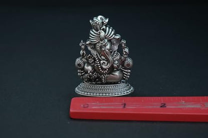 Image 4 of Dista Silvers Antique Ganesh Idol with Out Frame 33.20G