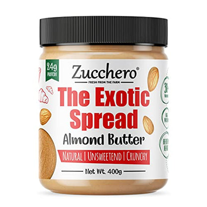 Image 1 of Default Title for the product Zucchero 100% Almond Butter, Crunchy, 400g
