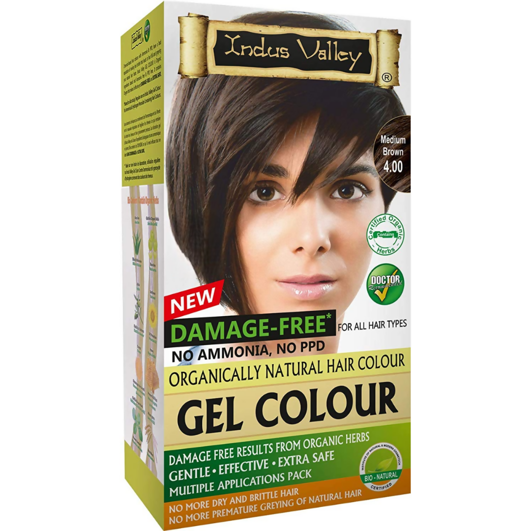 Image 1 of Indus Valley Damage-Free Gel Hair Color- Medium Brown