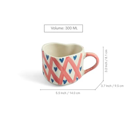 Image 6 of ExclusiveLane Sweetheart Ceramic Coffee Mugs Set of 4 300 ml
