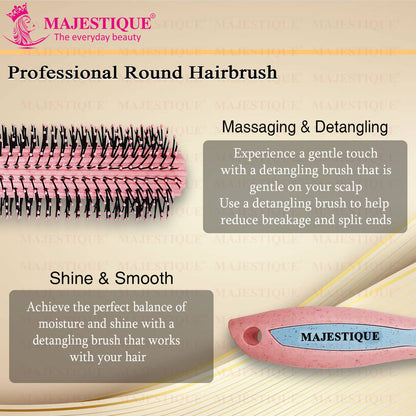 Image 3 of Majestique Roller Hair Brush for Blow Drying & Hair Styling - Nylon Bristles - Color May Vary