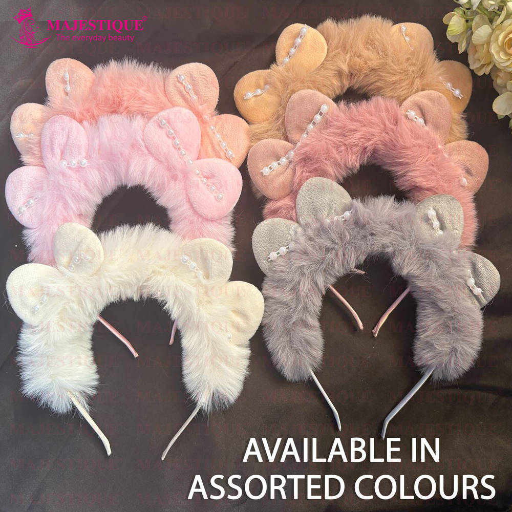 Image 4 of Majestique Cute Korean Furry Cat Ear Headband - Multi Color