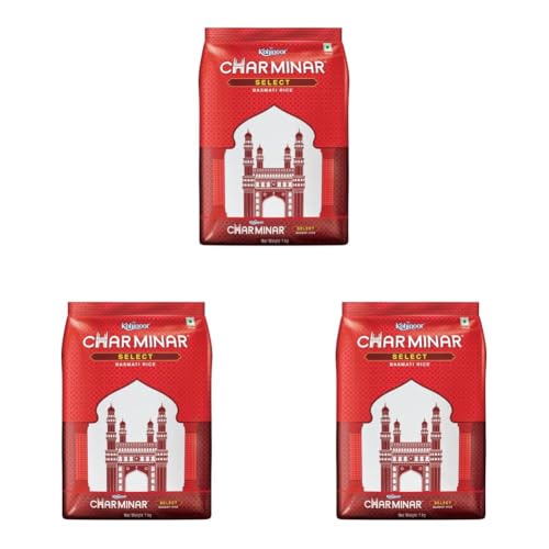 Image 2 of 1 kg / Pack of 3 for the product Kohinoor Charminar Select Basmati Rice