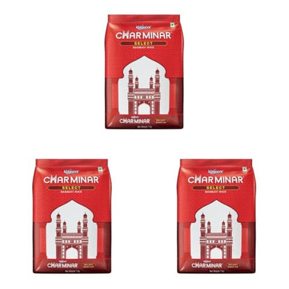 Image 2 of 1 kg / Pack of 3 for the product Kohinoor Charminar Select Basmati Rice