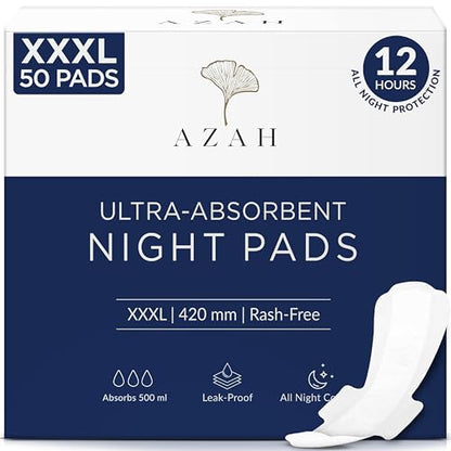 Image 4 of Box of 50 for the product AZAH XXXL Sanitary Pads for Women for Heavy Flow
