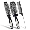 Image 1 of 72 g for the product Majestique Blow Dry Hair Roller Brushes And Tail Comb - Set Of 3