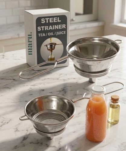 Image 1 of Default Title for the product MARU Steel Strainer/Chai Channi Set of 2 pcs (Large & Medium)