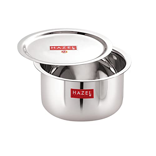 Image 10 of With Lid / 1 / 2.3 Litres for the product HAZEL Stainless Steel Patila with Lid Cooking Vessel