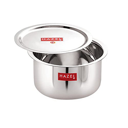 Image 10 of With Lid / 1 / 2.3 Litres for the product HAZEL Stainless Steel Patila with Lid Cooking Vessel