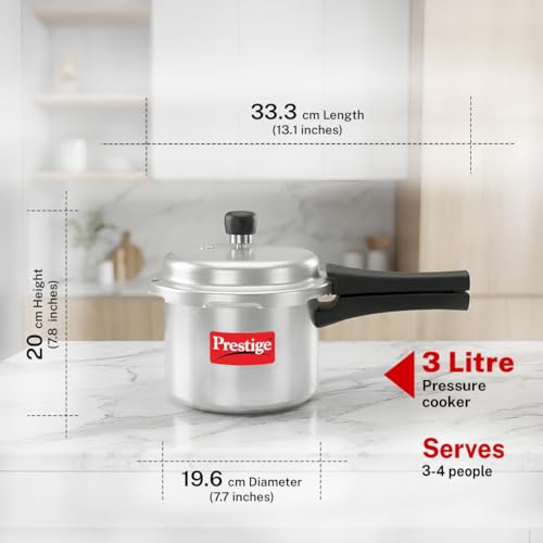 Image 4 of Prestige 3 Litre Aluminium Popular Outerlid Pressure Cooker