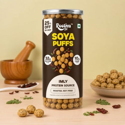 Image 5 of ROOTIVAFIT Soya Puffs Imly Flavour 90g