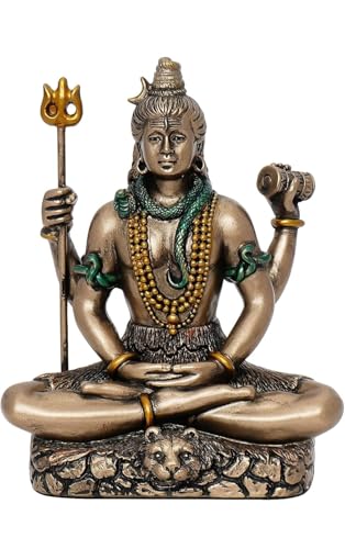 Image 6 of Meditating Lord Shiva Statue | Lord Shiva Idol for Home Decor Pooja Room Office Car Dashboard | Shiv Murti | Shiv Idol Gift for Diwali Housewarming Maha Shivratri (3 Inch)