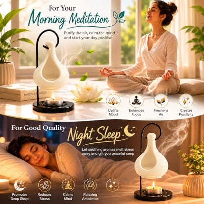 Image 10 of Pure Source India Ceramic Aroma Oil Diffuser Hanging Burner