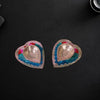 Image 1 of Default Title for the product Dista Silvers Silver Blue Peacock Fancy Diya Pair 34.98g