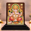 Image 1 of Default Title for the product 4x5 Inch Lord Ganesha Wooden Idol with HD Print | Elegant Bhakti Desk & Temple Decor