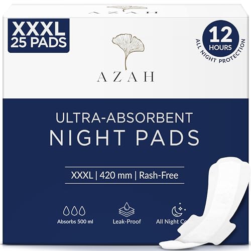 Image 3 of Box of 25 for the product AZAH XXXL Sanitary Pads for Women for Heavy Flow