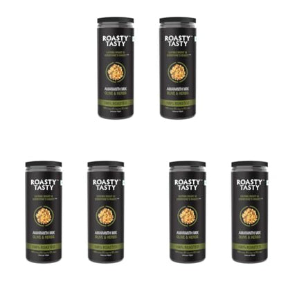 Image 1 of 80 g (Pack of 6) for the product Roasty Tasty Amaranth Mix Olive & Herbs Mixture Pack of 6 (80g each)