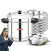 Image 1 of Default Title for the product PANCA Stainless Steel Idli Maker 6 Plates 24 Idli Cooker Stainless Steel, Idly Dhokla Multipurpose Cooker Steamer (24 Idli, Big)