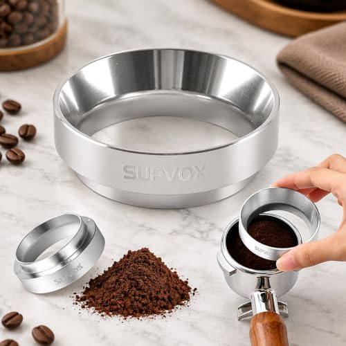Image 1 of Default Title for the product Supvox Portafilter Powder Ring 51mm Alloy Material Magnetic Dosing Funnel