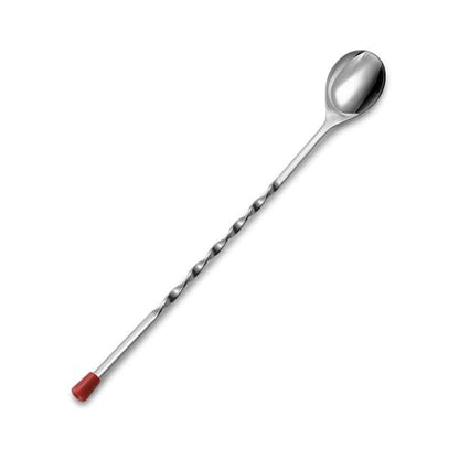 Image 2 of Bar Spoon With Red Drop / Set of 1 for the product HAZEL Stainless Steel Bar Spoon