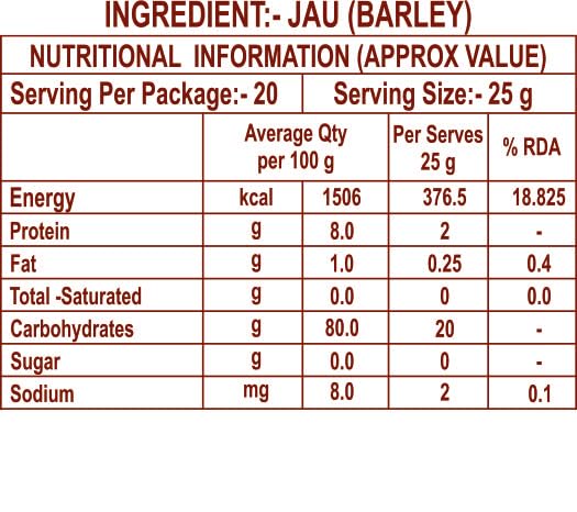 Image 4 of Deepak Jau Sattu Roasted Barley Flour | Natural Energy Drink | Supports Digestion & Hydration | Traditional Indian Sattu Atta
