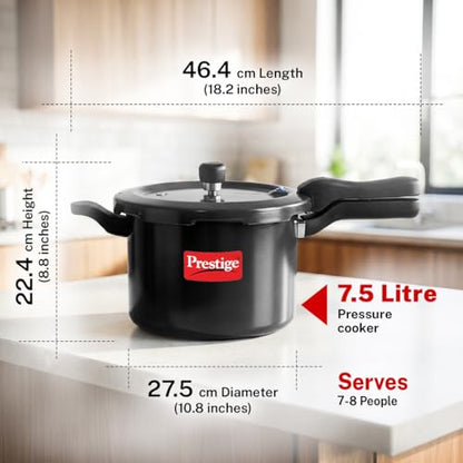 Image 4 of Prestige Svachh Hard Anodised Aluminium Outer Lid Pressure Cooker, 7.5 Litre