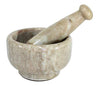 Image 1 of Default Title for the product KLEO 5" Diameter White Marble Stone Mortar and Pestle Set